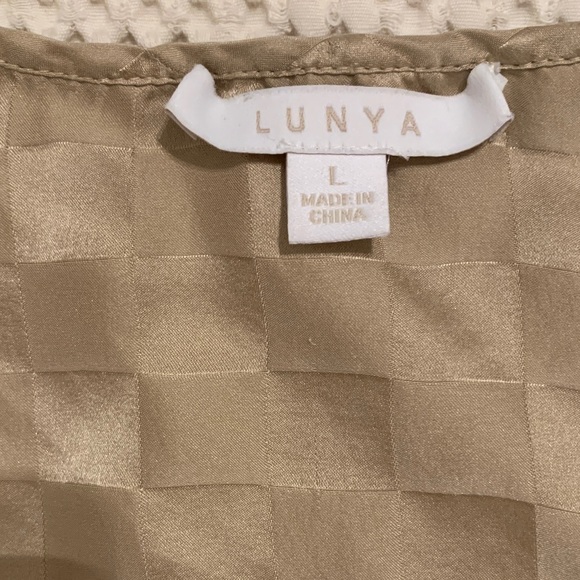 Lunya Beige Checkered Tank Top - Picture 2 of 4